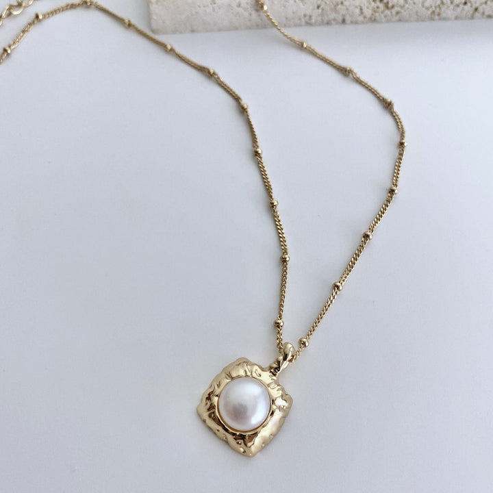 Gold Plated Pearl Necklace - EVERLIA STUDIO