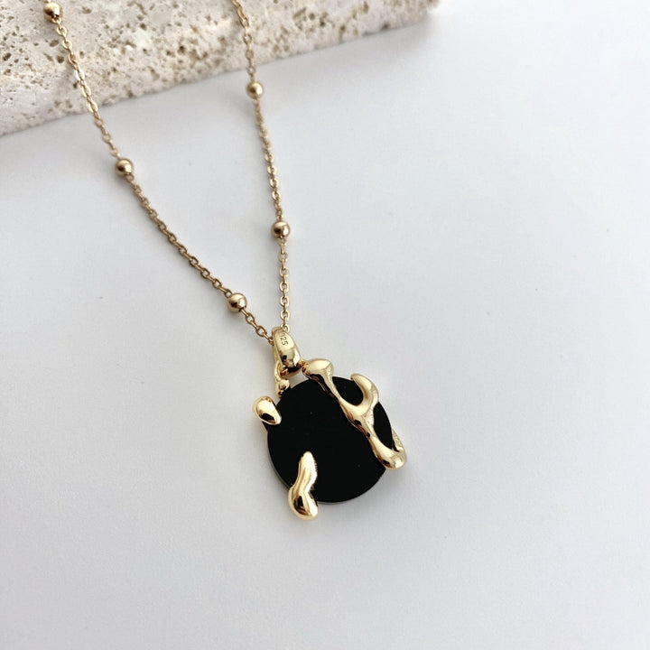 Sterling Silver Onyx Necklace - EVERLIA STUDIO