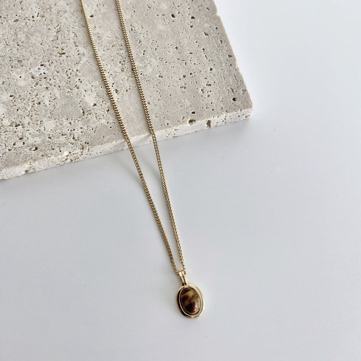 Sterling Silver Tiger Eye Stone Necklace - EVERLIA STUDIO